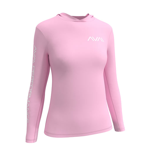 Women's Solid Performance Shirt with Sun Hood
