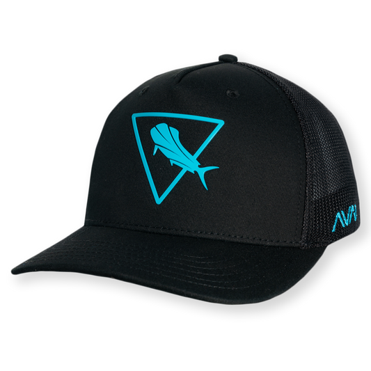 Mahi - Trucker Style Snap Back Hat Black