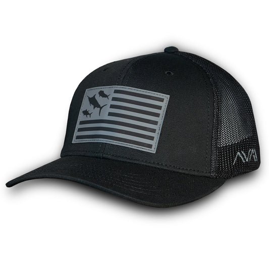 Avail Flag - Soft Mesh Snap Back Hat Black