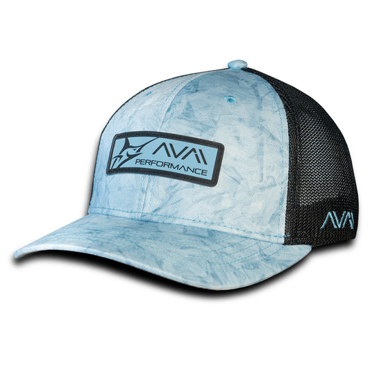 Avail Geotech - Soft Mesh Snap Back Hat Black Ice Blue